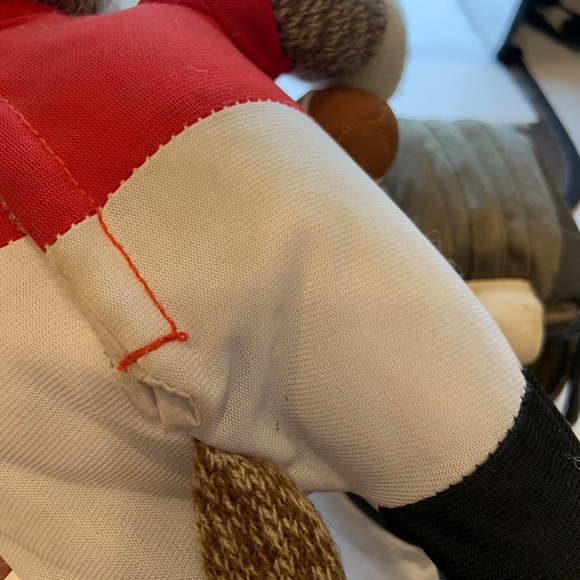 Vintage Gemmy Dancing & Musical Football Player Sock Monkey Animated Plush - Picture 13 of 16